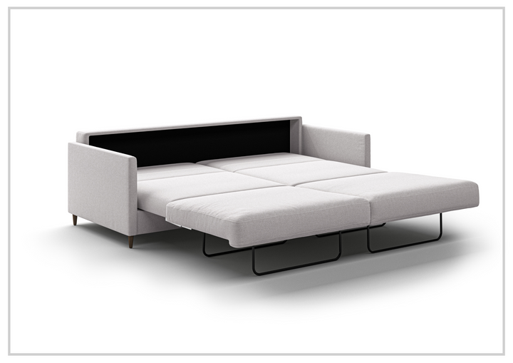Luonto Elfin Fabric King Sleeper Sofa with Chrome or Wood Legs