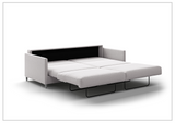 Luonto Elfin Fabric King Sleeper Sofa with Chrome or Wood Legs