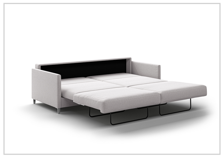 Luonto Elfin Fabric King Sleeper Sofa with Chrome or Wood Legs
