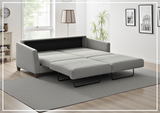 Luonto Monika Fabric King Sleeper Sofa Bed With Wood or Chrome Legs