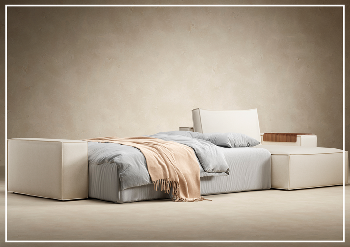 Innovation Living Newilla Fabric L-Shaped Sectional Sleeper Sofa