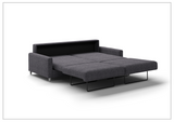 Luonto Nico Fabric King Sleeper Sofa With Nest Mechanism and chrome or wood legs