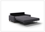 Luonto Nico Fabric Queen Sleeper Sofa With Nest Function and Walnut or Chrome Leg Finish