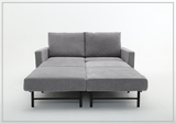 Nova Queen Fabric Sleeper Sofa With Wood and Chrome Legs -sofabed