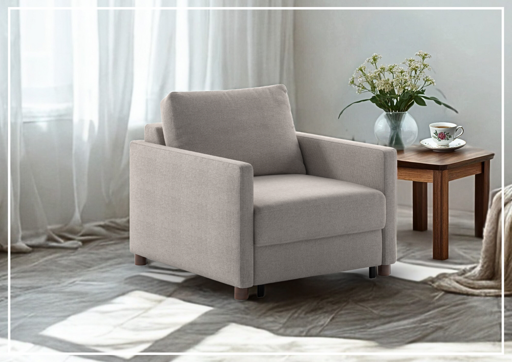 Luonto Polar Cot Fabric Chair Sleeper With Level Function-SOFABED