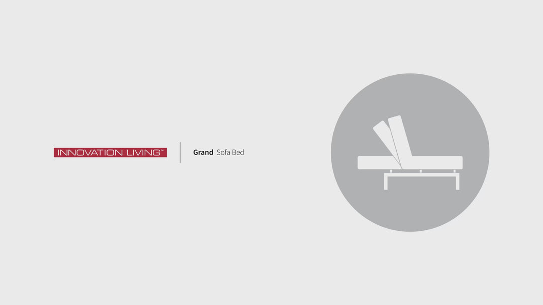 Innovation Living Grand DEL 2-Seater Queen Fabric Sleeper Sofa with Ottoman