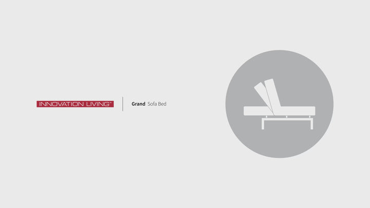 Innovation Living Grand DEL 2-Seater Queen Fabric Sleeper Sofa with Ottoman