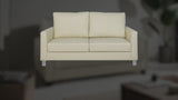 Gio Italia Nova Queen Leather Sleeper Sofa With Wood and Chrome Legs