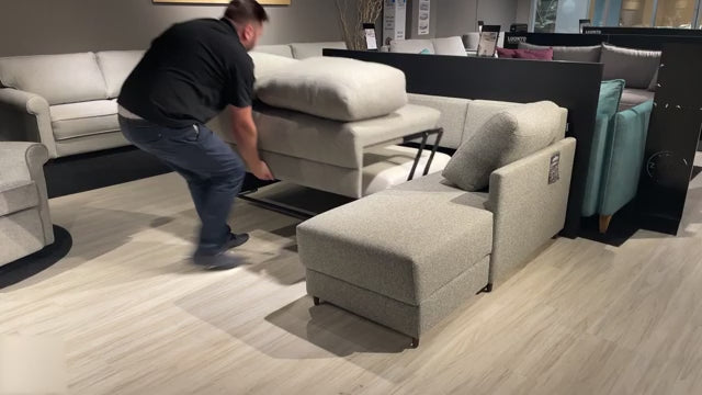 Luonto Pint 3-Seater L-Shaped Fabric Sectional Sleeper Sofa-SOFABED