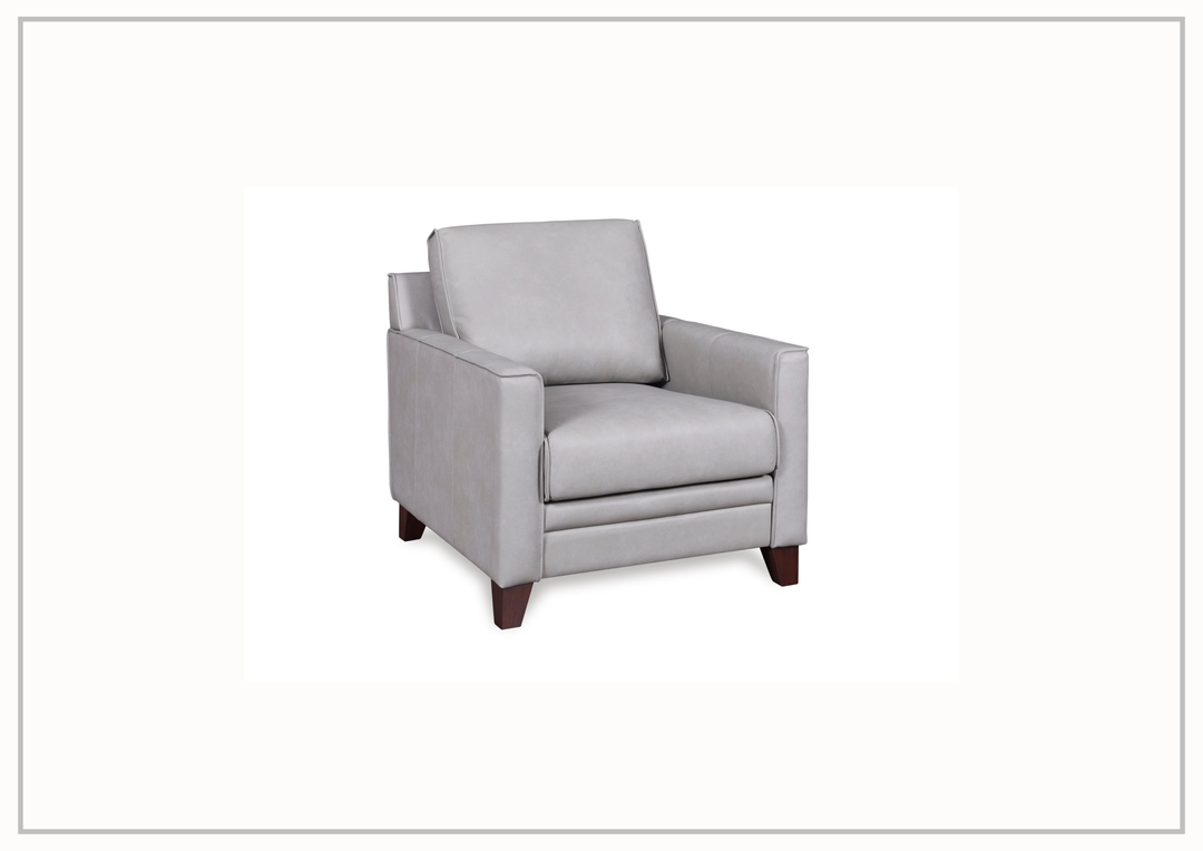 Gio Italia Home Samson Leather Chair In Gray-SOFABED
