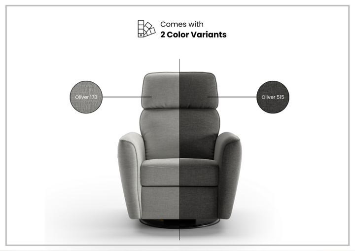 Welted Fabric Power Recliner Chair in Power and Manual Options-SOFABED