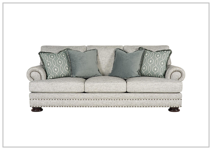 Bernhardt Foster 3-Seater Fabric Sofa with Nailhead Trim