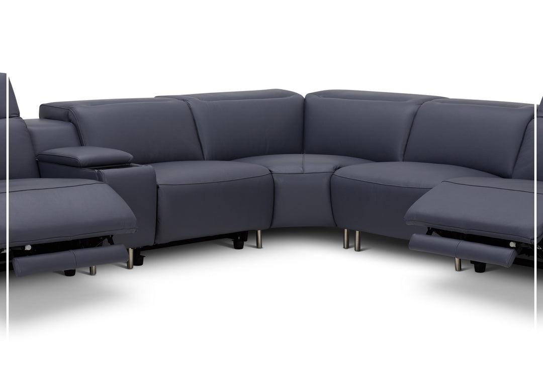 Picasso 6 Piece Italian Motion Reclining Sectional Sofa-Sectional Sofa-SOFABED