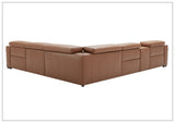 Gio Italia Aventura L-Shaped Leather Power Reclining Sectional Sofa