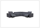 Gio Italia Aventura L-Shaped Leather Power Reclining Sectional Sofa