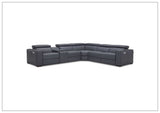 Gio Italia Aventura L-Shaped Leather Power Reclining Sectional Sofa