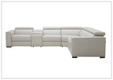 Gio Italia Aventura L-Shaped Leather Power Reclining Sectional Sofa