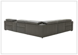 Gio Italia Aventura L-Shaped Leather Power Reclining Sectional Sofa