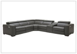 Gio Italia Aventura L-Shaped Leather Power Reclining Sectional Sofa