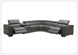 Gio Italia Aventura L-Shaped Leather Power Reclining Sectional Sofa