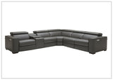 Gio Italia Aventura L-Shaped Leather Power Reclining Sectional Sofa