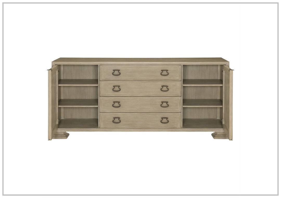 Bernhardt 81.38'' Wide Santa Barbara Buffet with Stone Top in Sandstone-Buffets-SOFABED