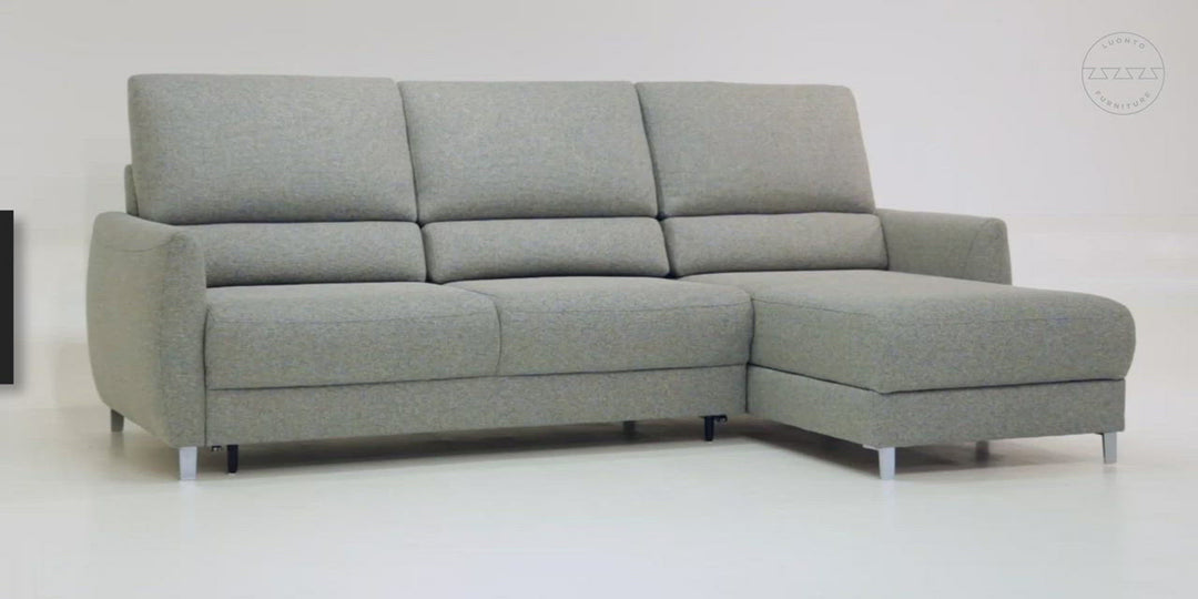 Delta 3-Seater Full XL Sectional Sofa Sleeper With Reversible Chaise-SOFABED