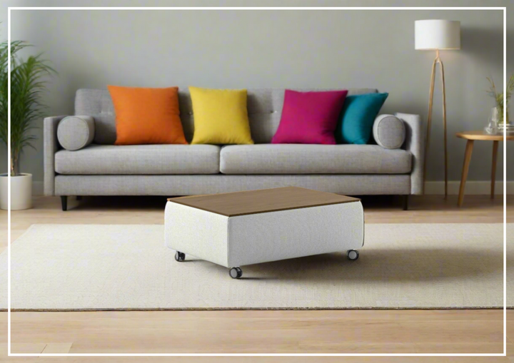 Functional Coffee Table with Casters