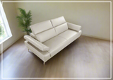 Gio Italia Mercer Leather Loveseat With Adjustable Headrest-SOFABED