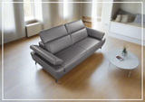 Gio Italia Mercer Leather Loveseat With Adjustable Headrest-SOFABED