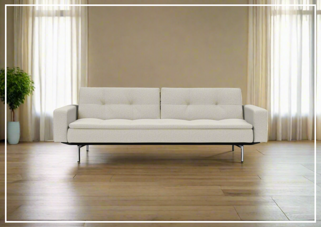 Innovation Living Dublexo 2-Seater Fabric Sofa Bed With Stainless Steel Legs-SOFABED