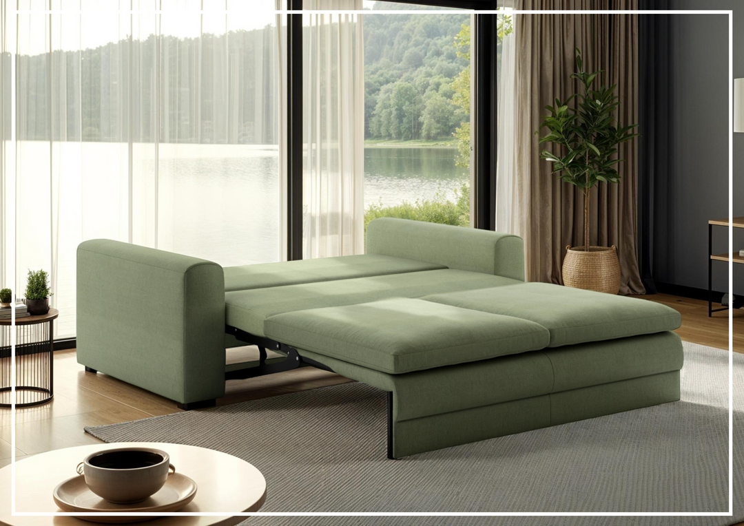 Cove Queen Sleeper with Pillow Top Plush Seating and On Touch Hybrid Deluxe Mechanism-SOFABED