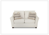 Klaussner Linville Cream Fabric Living Room Set (Sofa + Loveseat)