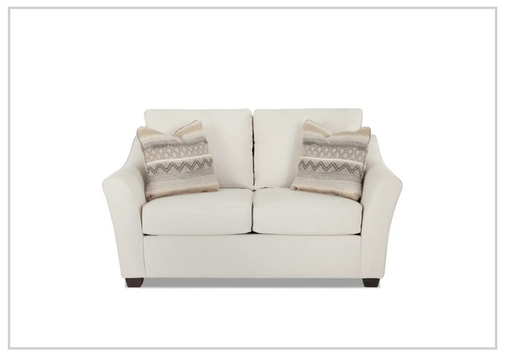 Klaussner Linville Cream Fabric Living Room Set (Sofa + Loveseat)