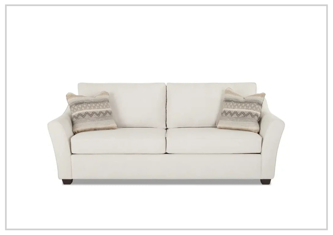 Klaussner Linville Cream Fabric Living Room Set (Sofa + Loveseat)