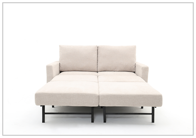 Nova Queen Fabric Sleeper Sofa With Wood and Chrome Legs -sofabed