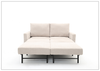 Nova Queen Fabric Sleeper Sofa With Wood and Chrome Legs -sofabed