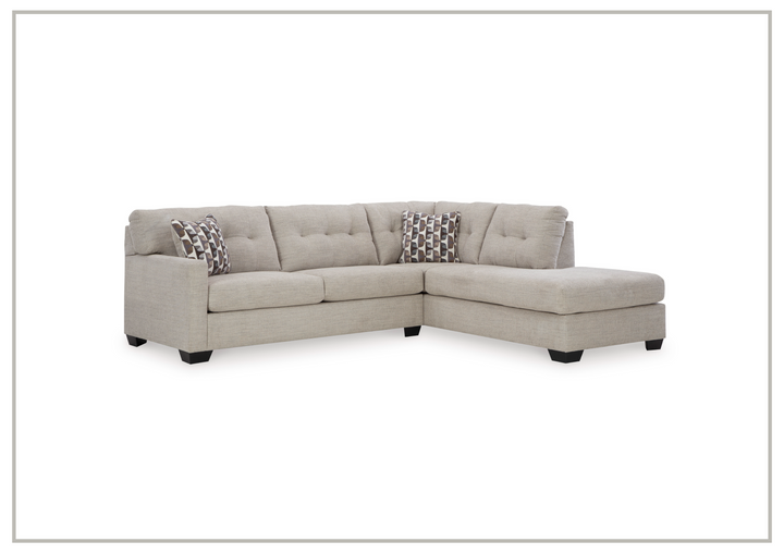 Gio Italia Marston Fabric 2-Piece Sleeper Sectional with Chaise In Light and Dark Color Options