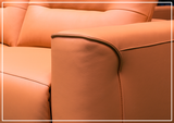 Klaussner Alessandro 3-Seater Leather Power Recliner Sofa with Extended Footrest