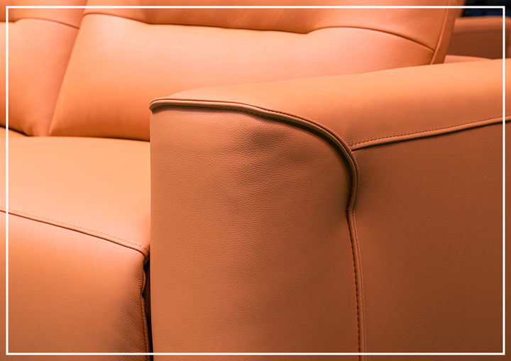 Klaussner Alessandro 3-Seater Leather Power Recliner Sofa with Extended Footrest