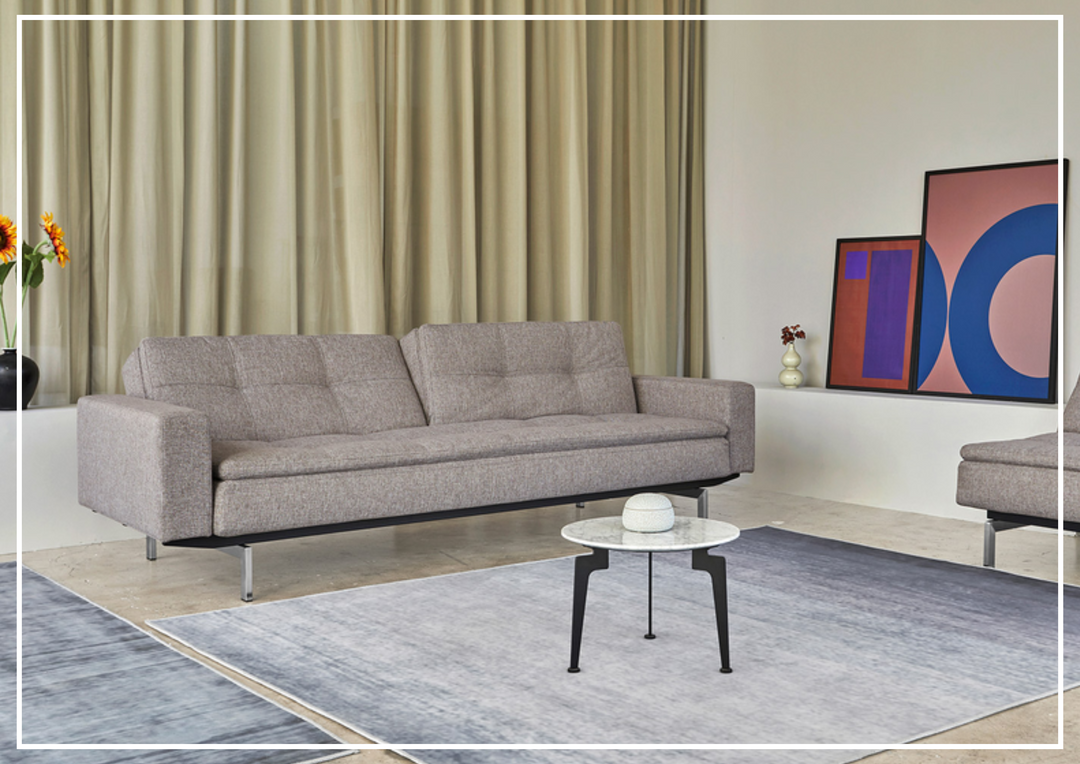 Innovation Living Dublexo 2-Seater Fabric Sofa Bed With Stainless Steel Legs-SOFABED