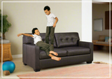 Bézier Leather Full Size Sleeper Sofa-SOFABED