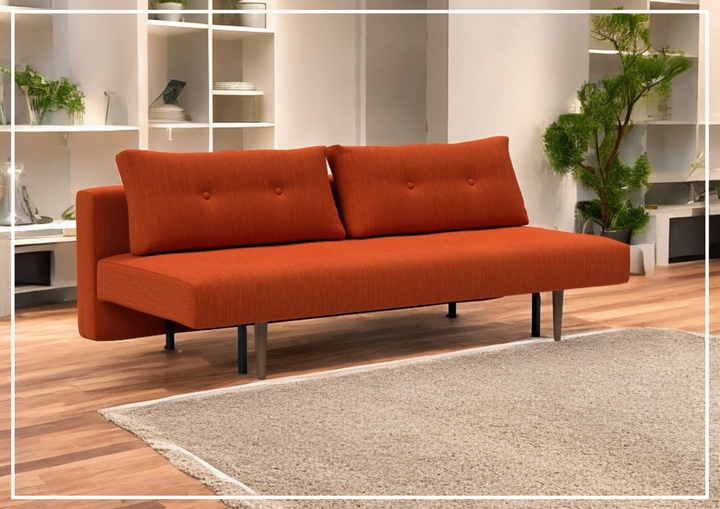 Innovation Living Recast Dark Styletto 2-Seater Fabric Sleeper Sofa-SOFABED