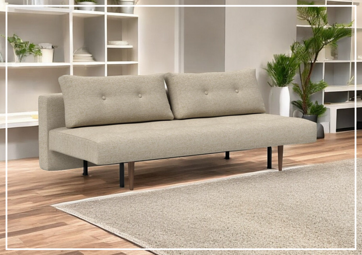 Innovation Living Recast Dark Styletto 2-Seater Fabric Sleeper Sofa-SOFABED