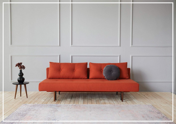 Innovation Living Recast Dark Styletto 2-Seater Fabric Sleeper Sofa-SOFABED