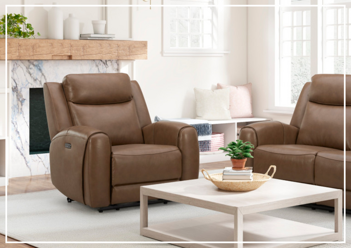 Gio Italia Wonder Power Recliner Chair In Leather and Fabric Options-SOFABED