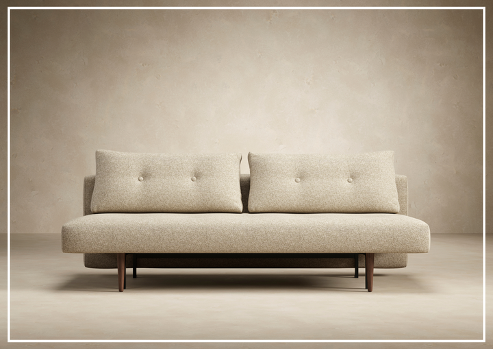 Innovation Living Recast Dark Styletto 2-Seater Fabric Sleeper Sofa-SOFABED