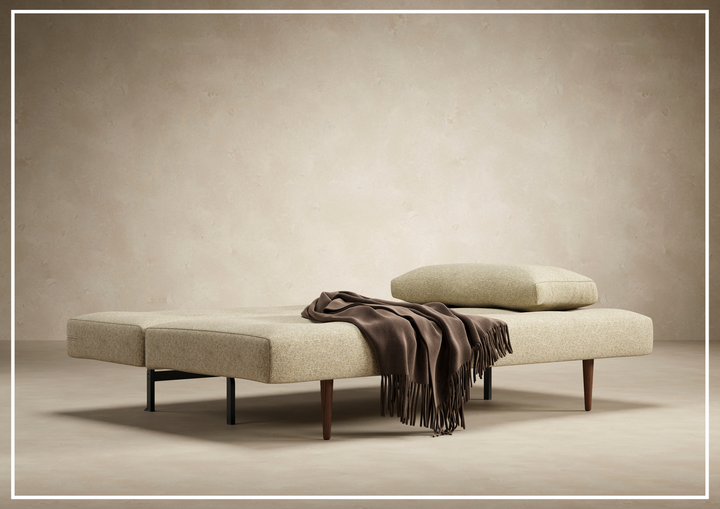 Innovation Living Recast Dark Styletto 2-Seater Fabric Sleeper Sofa-SOFABED