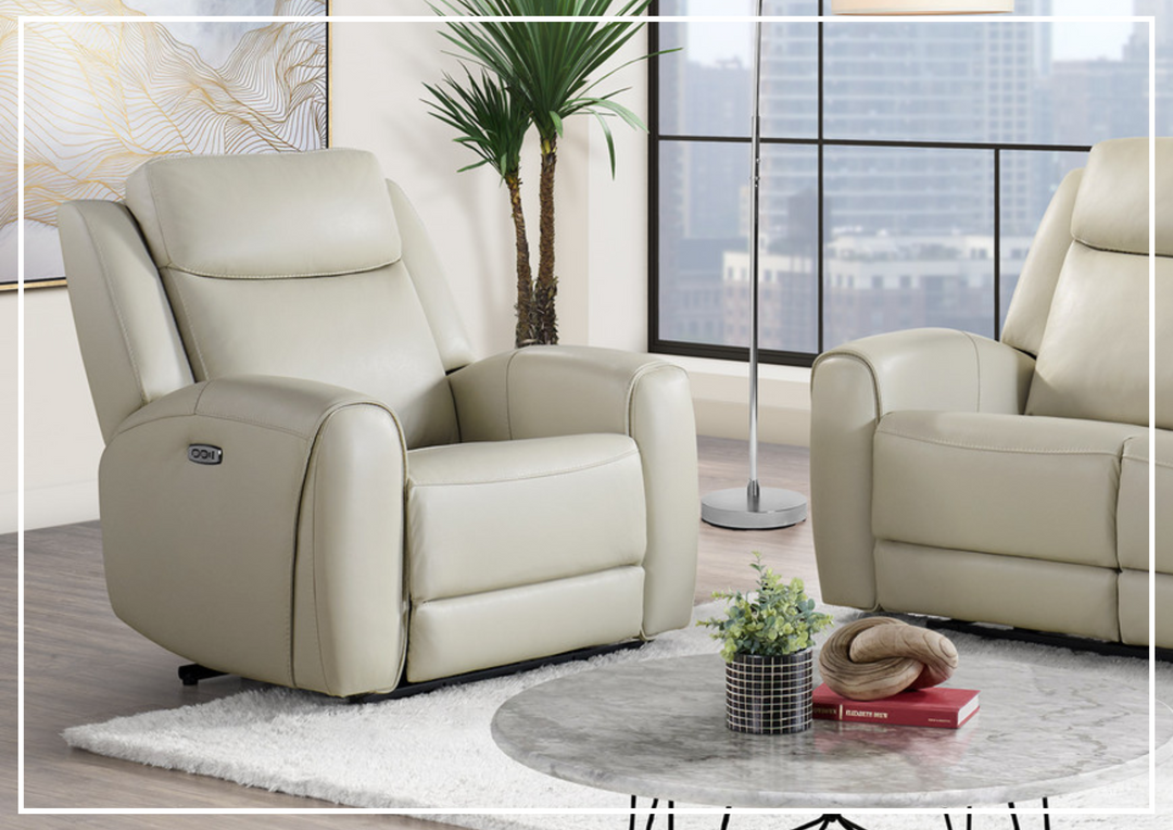 Gio Italia Wonder Power Recliner Chair In Leather and Fabric Options-SOFABED