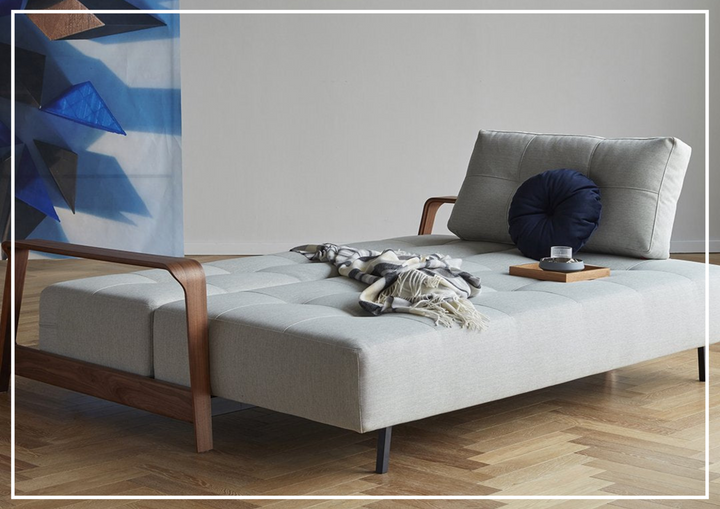 Innovation Living Ran Deluxe Excess Lounger Fabric Sofa-SOFABED